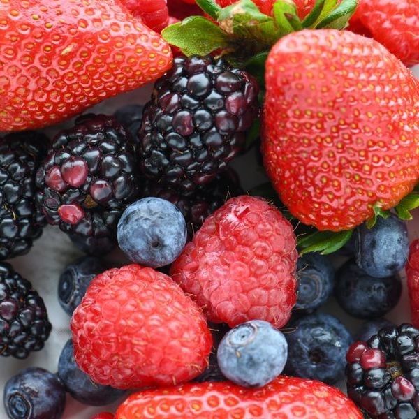 Blackberries, raspberries, strawberries and blueberries