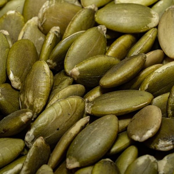 Shelled green pumpkin seeds